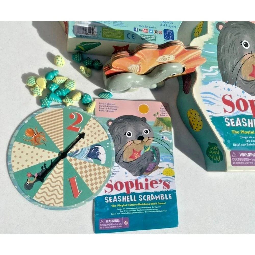Educational Insights Sophie's Seashell Scramble Kids Game | 2-4 players Complete